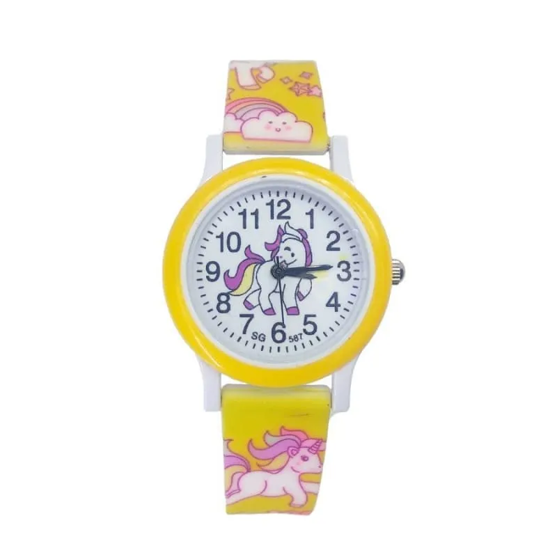 Girl's Cute Unicorn Printed Dial Quartz Watch