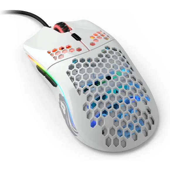 Glorious Model O- (Minus) Gaming Mouse, Glossy White (GOM-GWHITE)