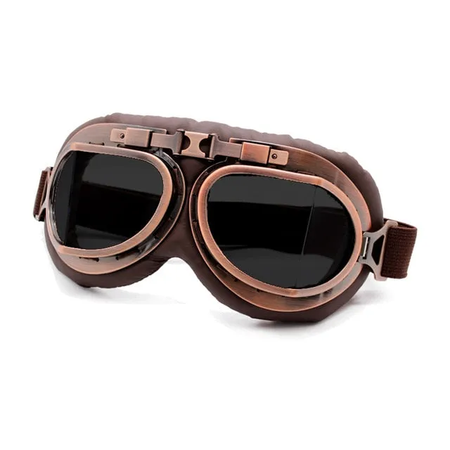 Goggles worn by the earliest aviators, motorcyclists and adventurers, customize a pair to suit your style!