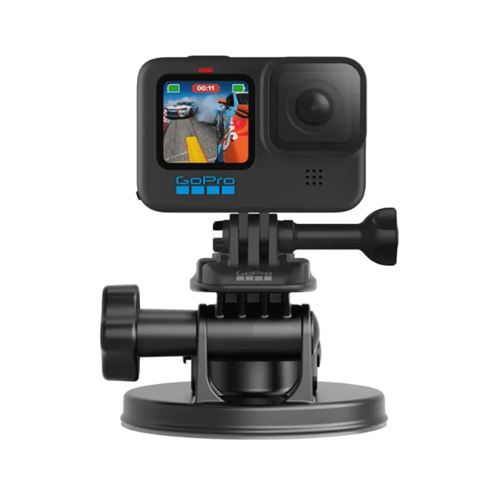 GoPro Suction Cup Mount with 3.4" Diameter, Standard and QR Quick Release Bases and Adjustable Arms for HERO 12 / 11 / 11 Mini / 10 / 9 and Legacy Action Cameras | AUCMT-302