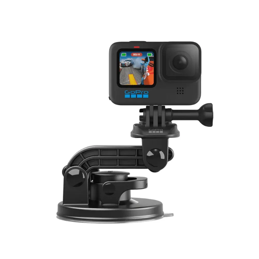 GoPro Suction Cup Mount with 3.4" Diameter, Standard and QR Quick Release Bases and Adjustable Arms for HERO 12 / 11 / 11 Mini / 10 / 9 and Legacy Action Cameras | AUCMT-302