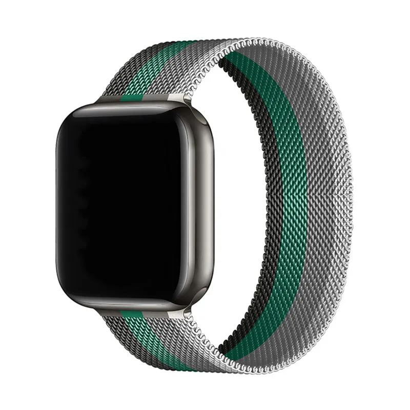 Gradient Multihue Milanese Loop Band For Apple Watch Multiple Prints Available