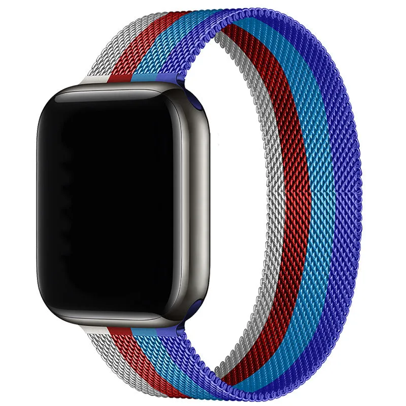 Gradient Multihue Milanese Loop Band For Apple Watch Multiple Prints Available