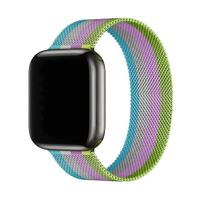 Gradient Multihue Milanese Loop Band For Apple Watch Multiple Prints Available