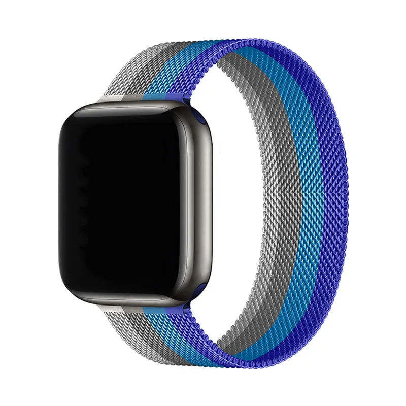 Gradient Multihue Milanese Loop Band For Apple Watch Multiple Prints Available