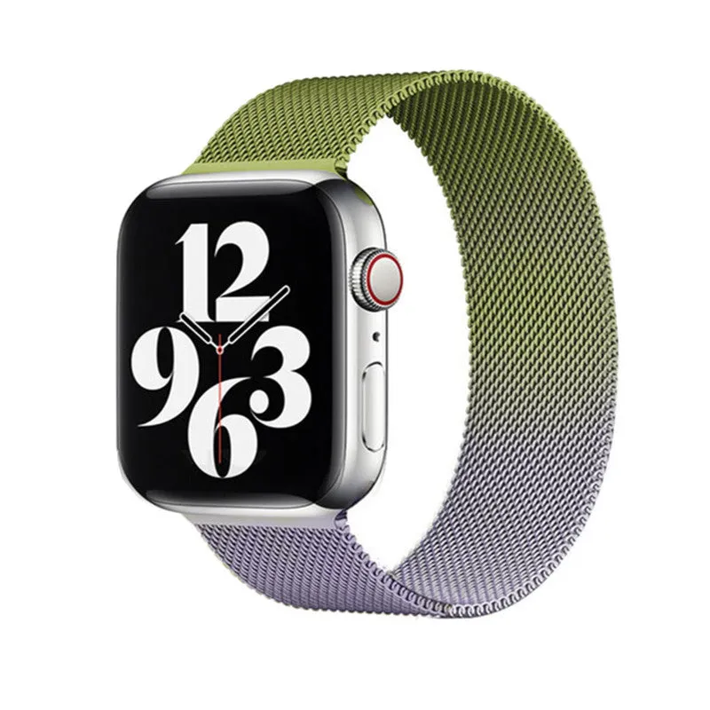 Gradient Multihue Milanese Loop Band For Apple Watch Multiple Prints Available