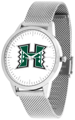 Hawaii Warriors Statement Mesh Band Unisex Watch - Silver