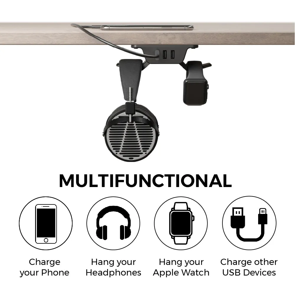 Headphone Hanger with USB Charger