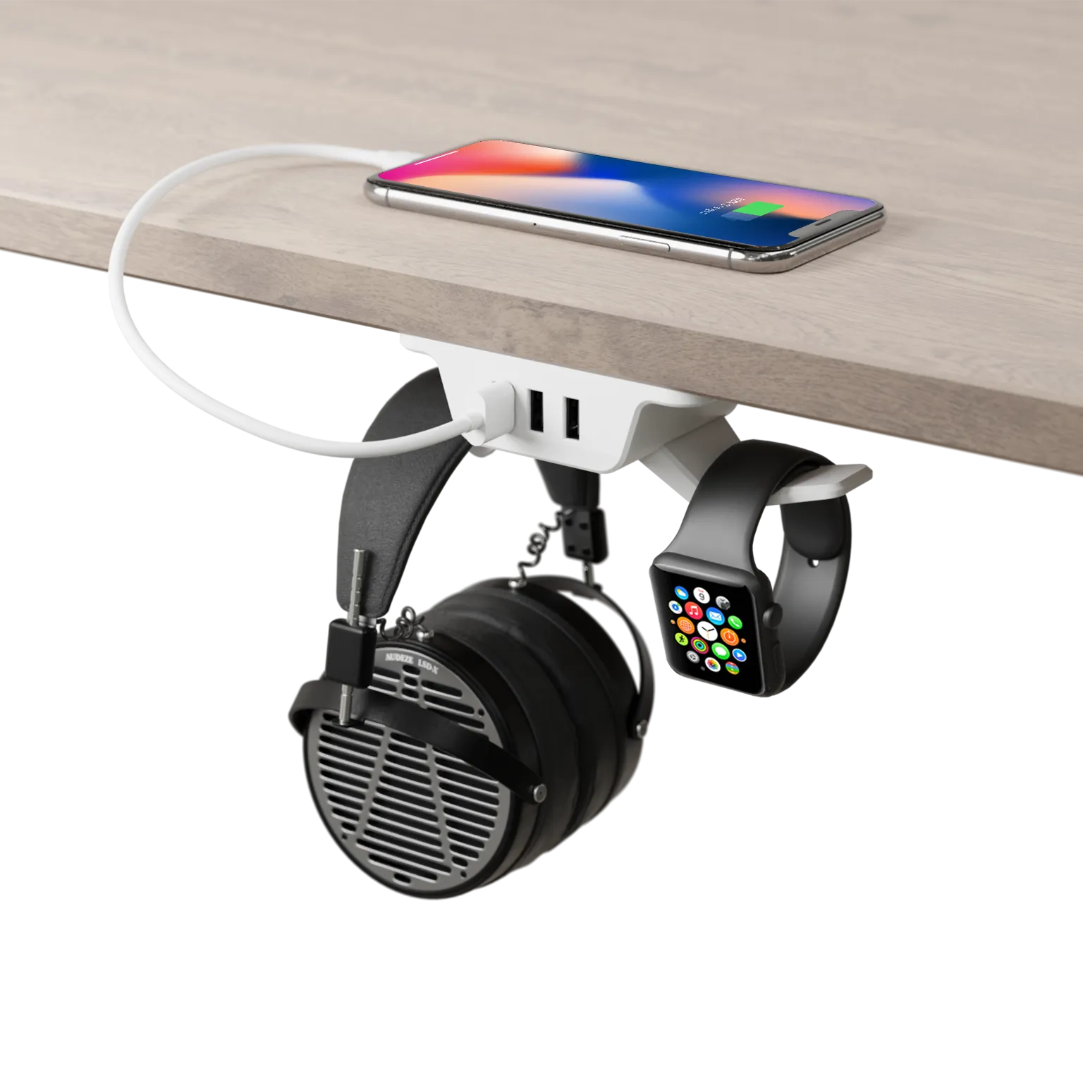 Headphone Hanger with USB Charger