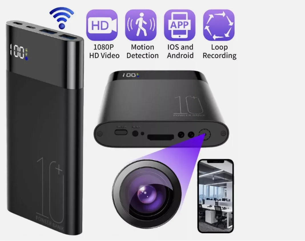 Hidden WIFI PowerBank Camera