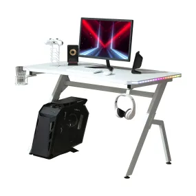 HOMCOM Gaming Desk White 1.2m