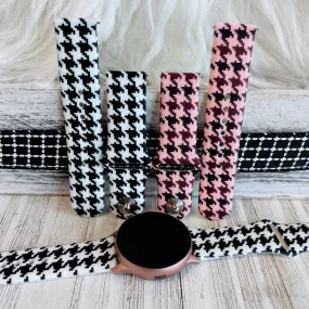 Houndstooth Print Silicone Band For Samsung Watch Multiple Colors Available