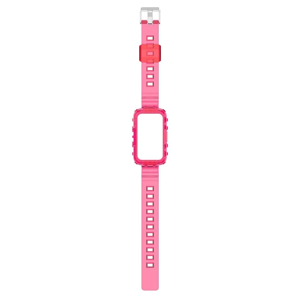 Huawei Band 7 / Honor Band 6 transparent watch strap with cover - Transparent Rose