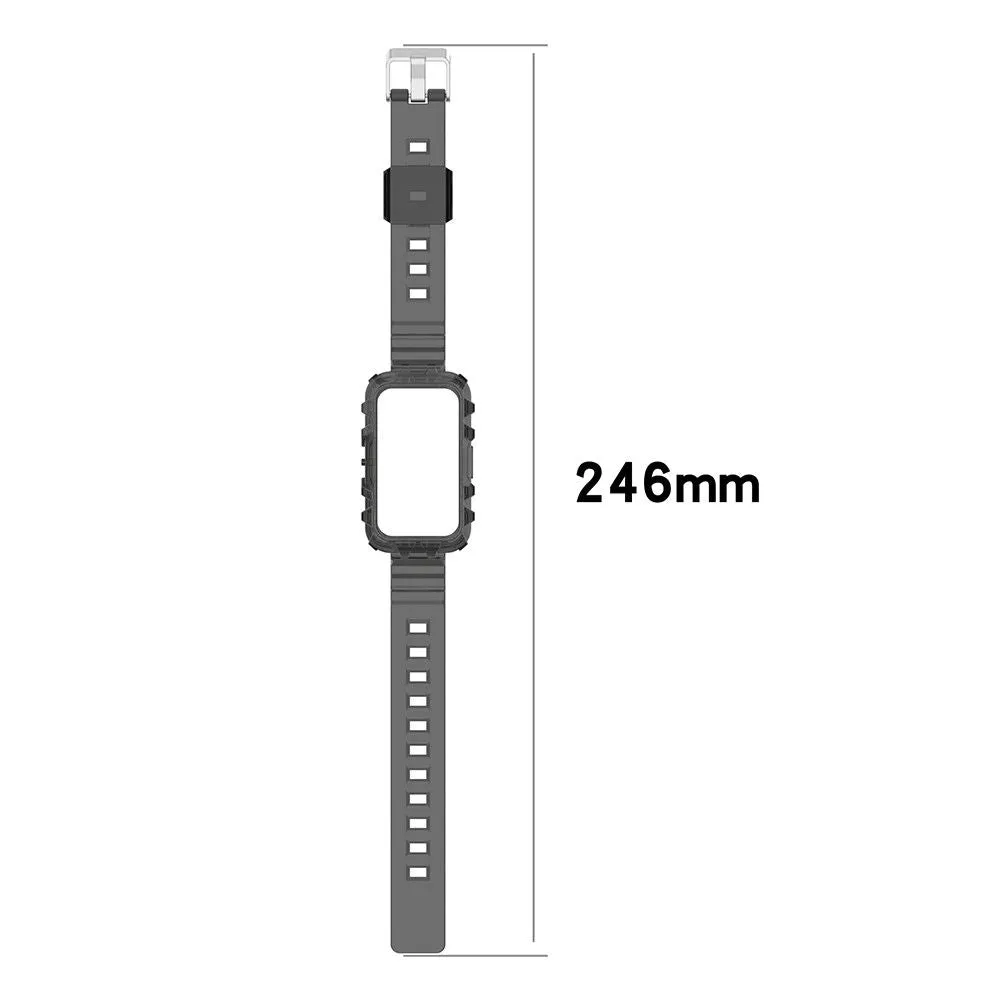 Huawei Band 7 / Honor Band 6 transparent watch strap with cover - Transparent Rose