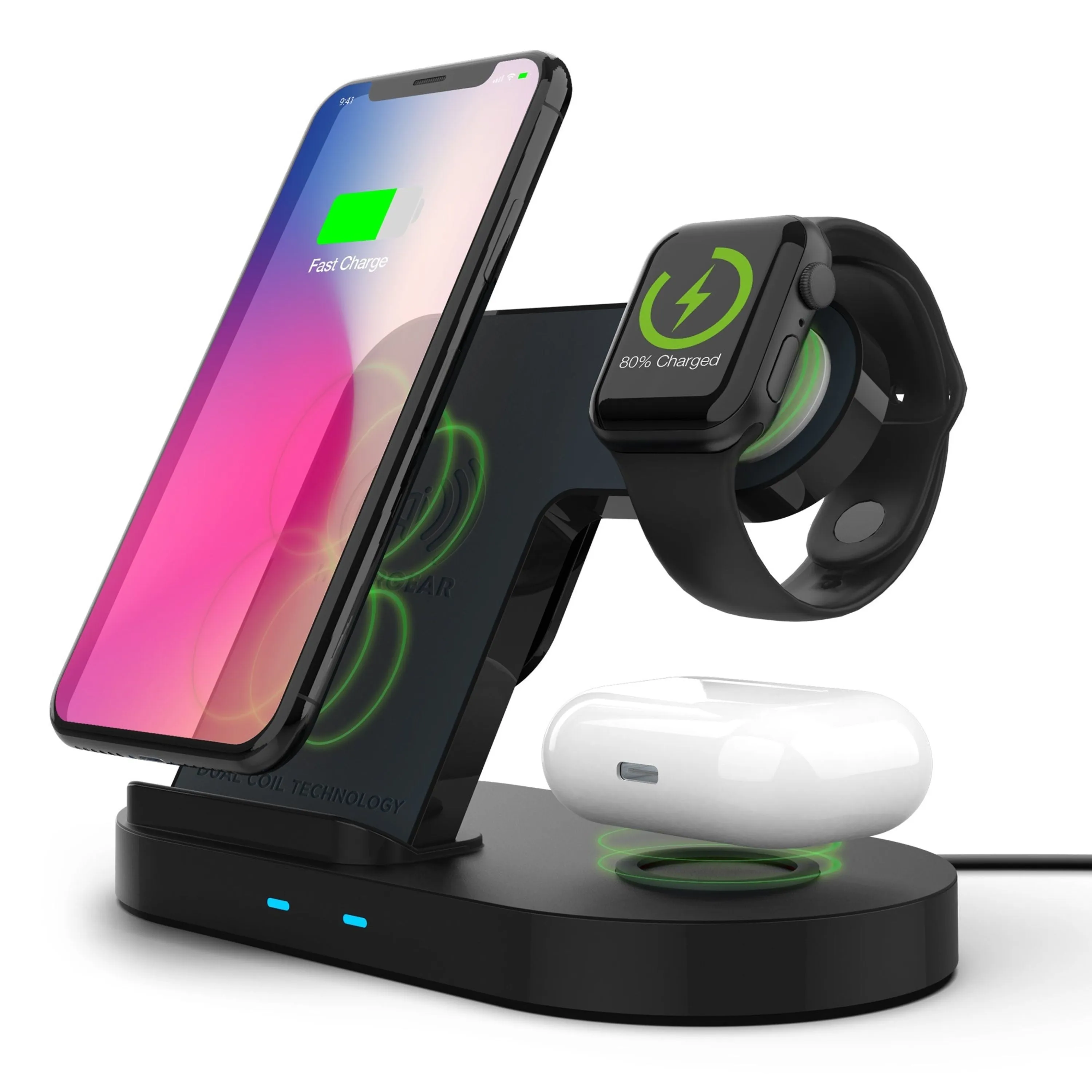 HyperGear 3-in-1 Wireless Charging Dock