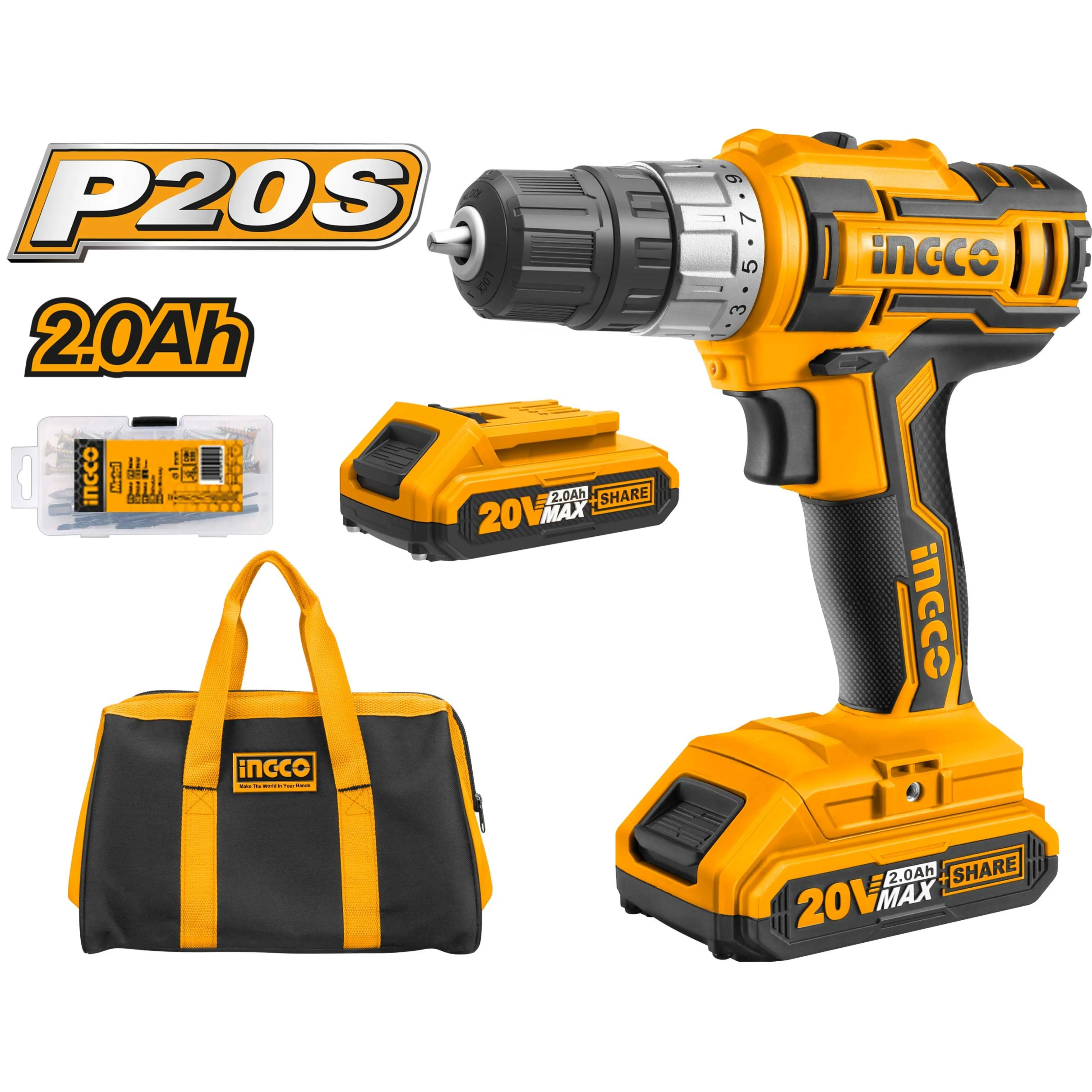 INGCO CORDLESS DRILLS 20V CDLI2002