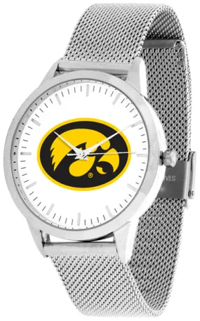 Iowa Hawkeyes Statement Mesh Band Unisex Watch - Silver