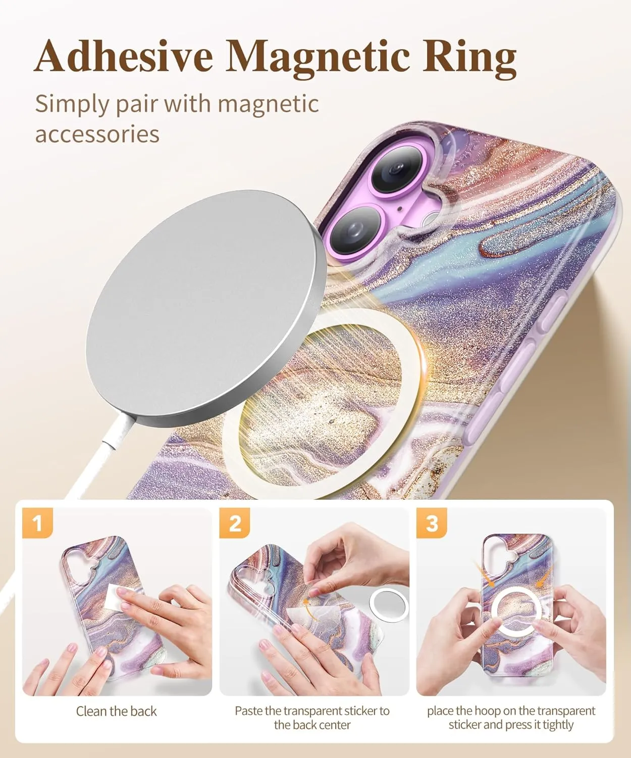 iPhone 16 Case Screen Protector & Camera Lens Protector Slim TPU Shockproof Bumper Protective Phone Case