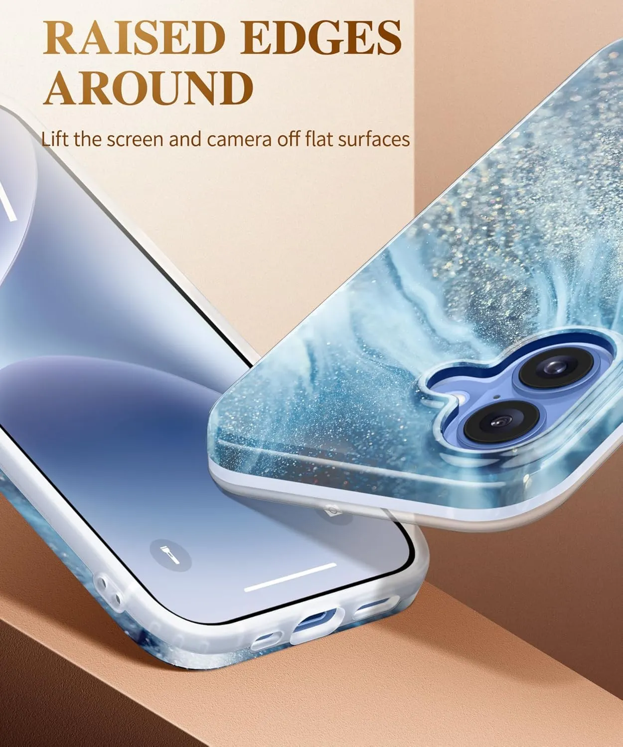 iPhone 16 Case Screen Protector & Camera Lens Protector Slim TPU Shockproof Bumper Protective Phone Case