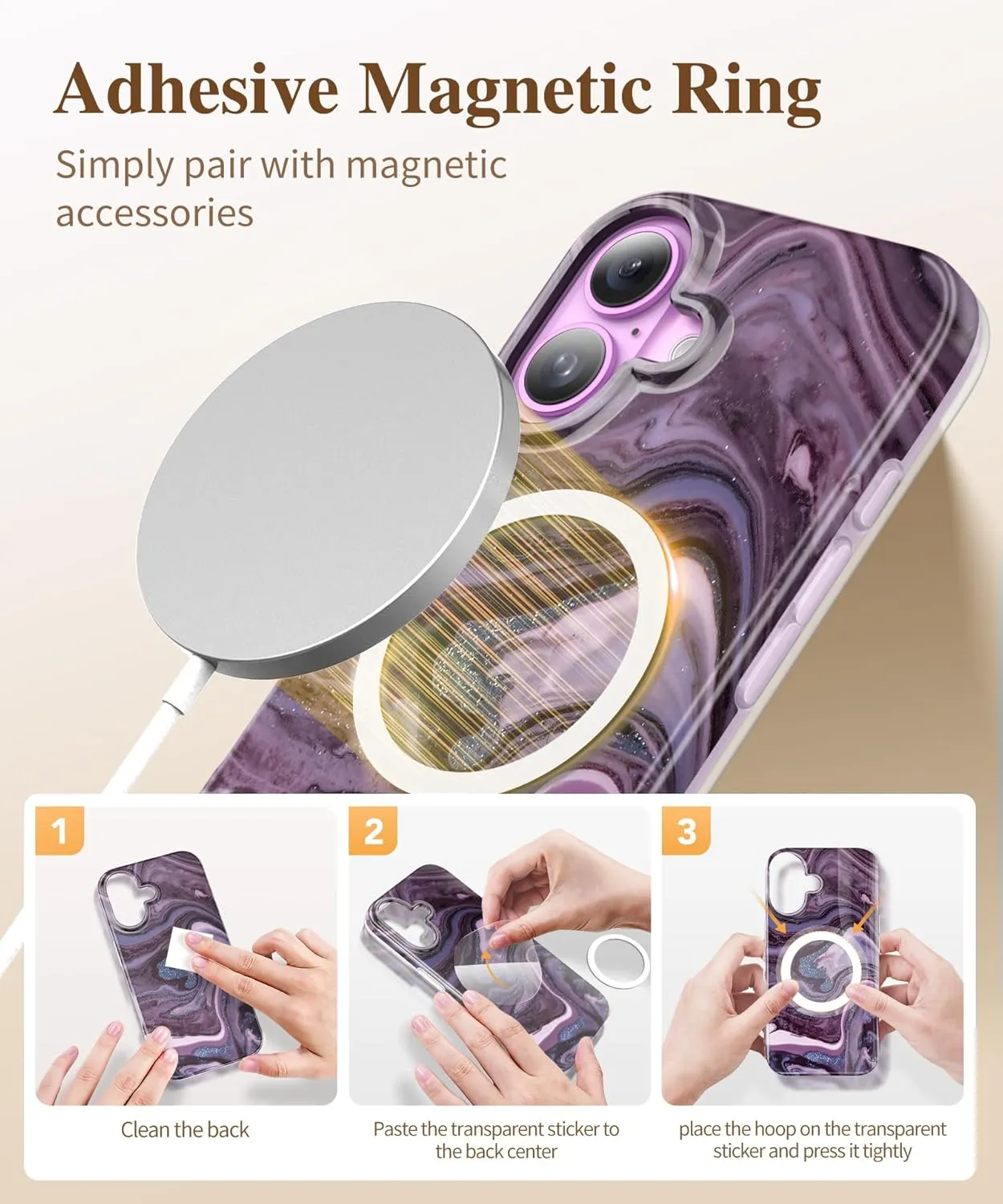 iPhone 16 Case Screen Protector & Camera Lens Protector Slim TPU Shockproof Bumper Protective Phone Case