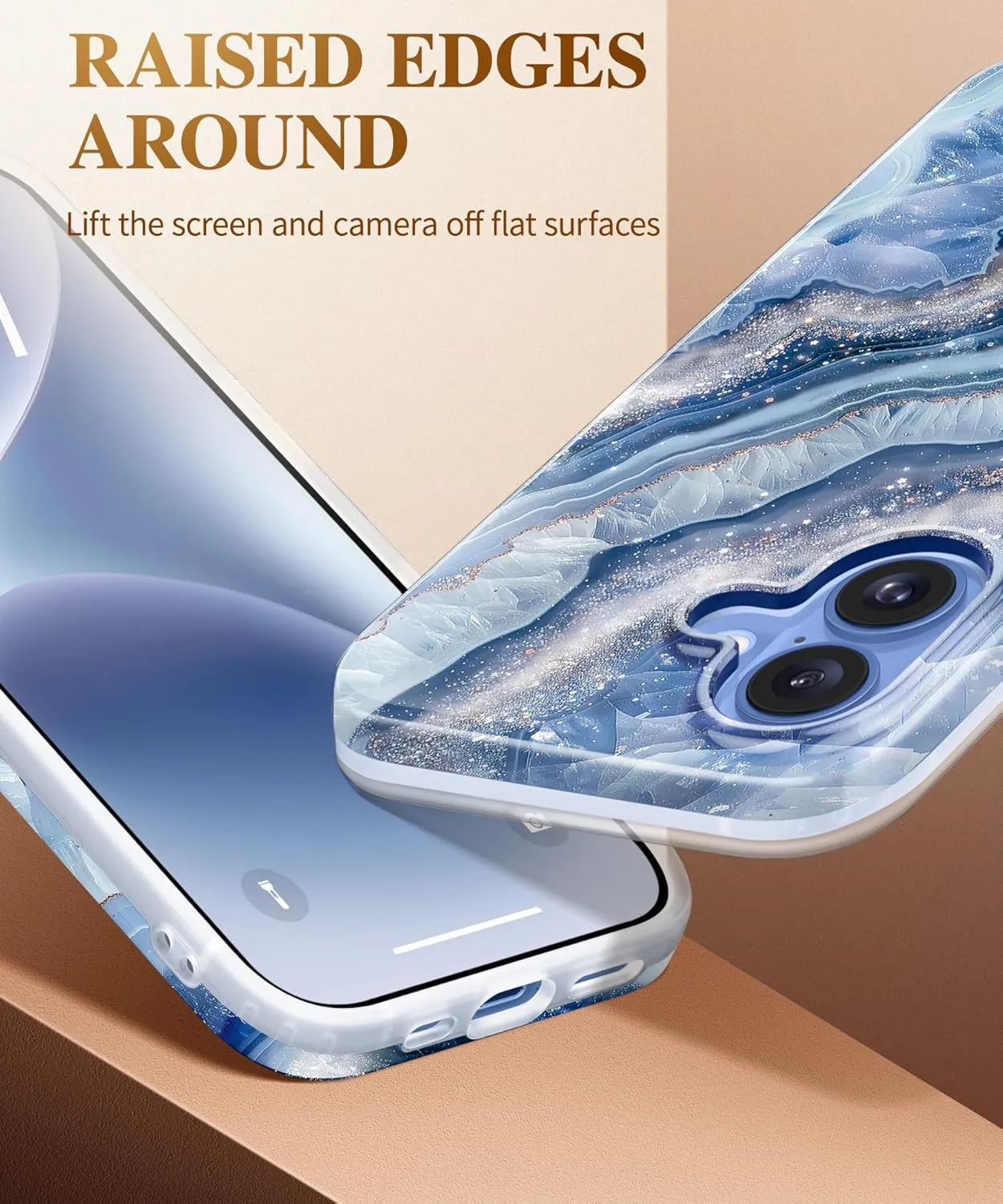 iPhone 16 Case Screen Protector & Camera Lens Protector Slim TPU Shockproof Bumper Protective Phone Case