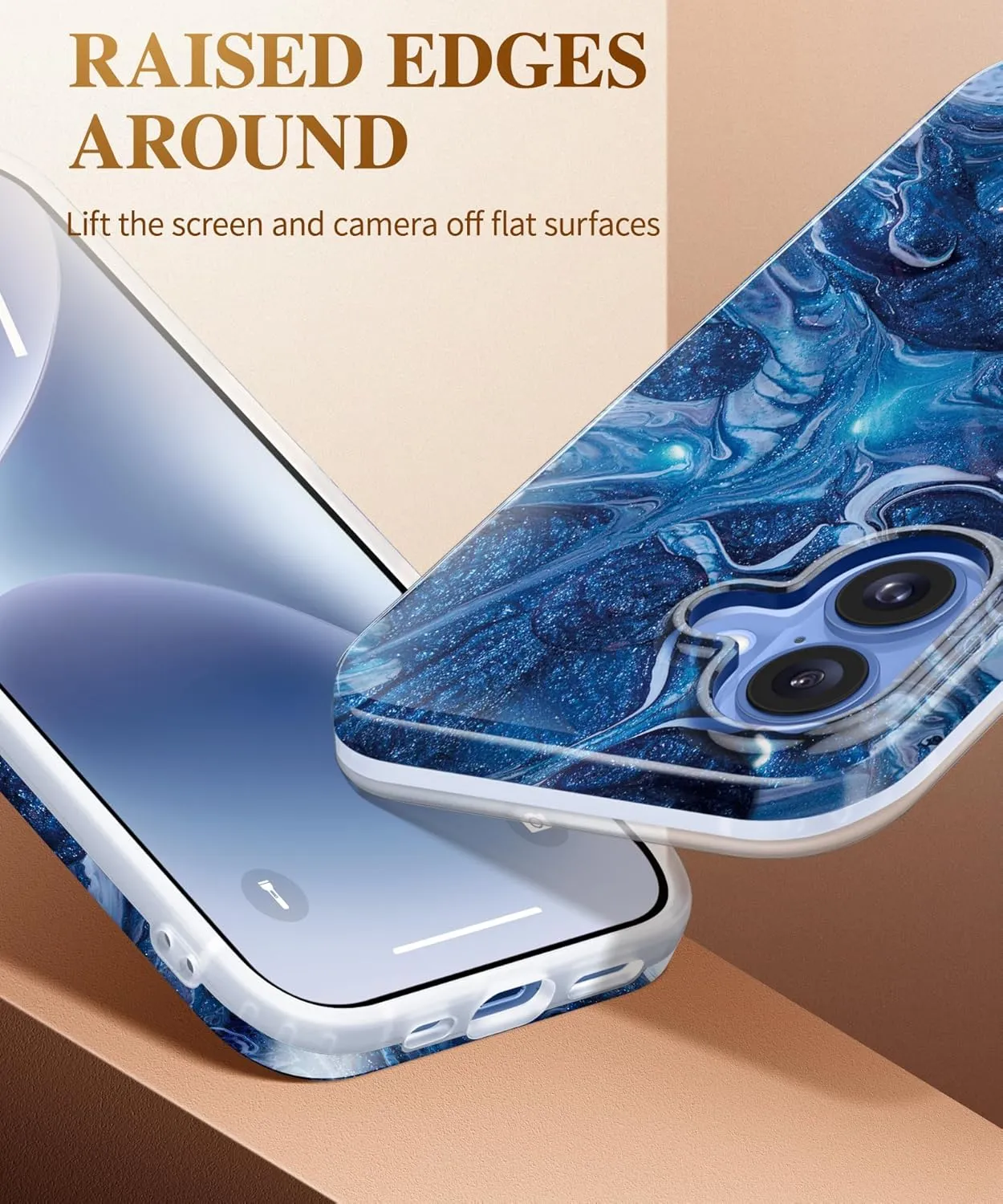 iPhone 16 Case Screen Protector & Camera Lens Protector Slim TPU Shockproof Bumper Protective Phone Case