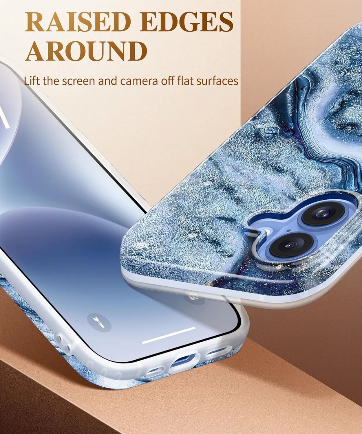 iPhone 16 Case Screen Protector & Camera Lens Protector Slim TPU Shockproof Bumper Protective Phone Case