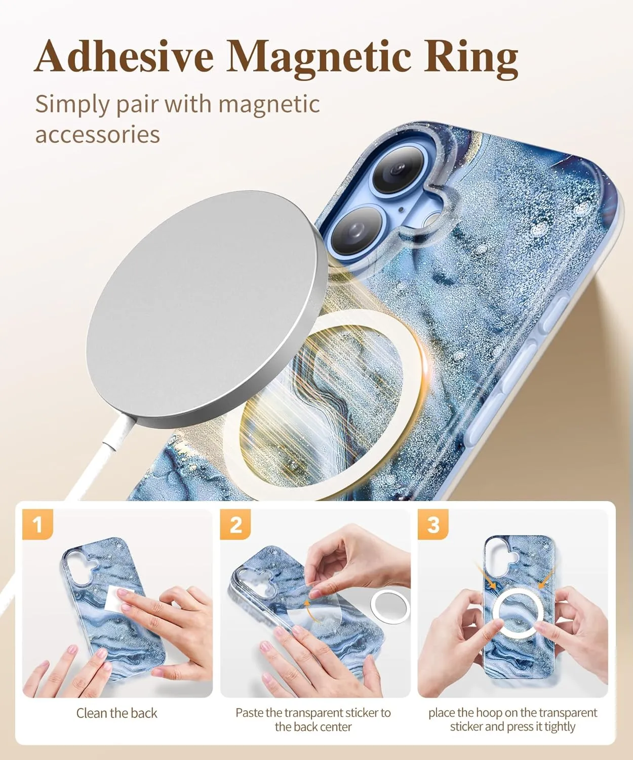 iPhone 16 Case Screen Protector & Camera Lens Protector Slim TPU Shockproof Bumper Protective Phone Case