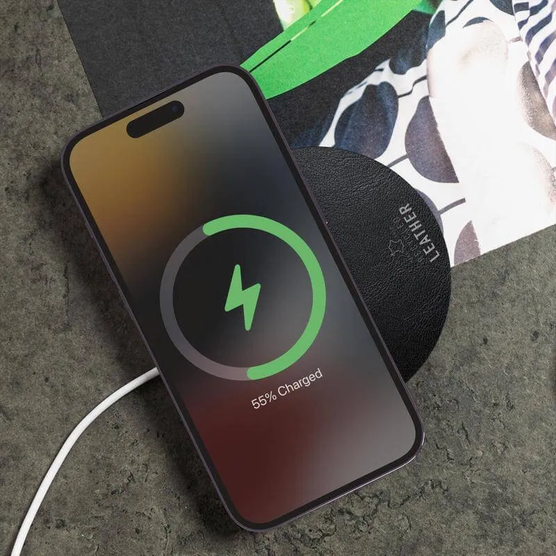 ITWC 1138/9 ANZIO - Recycled Leather 15W Wireless Charger