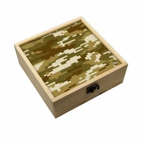 Jewellery Box Wooden Jewelry Organizer -  8 Bit Camo Desert Storm