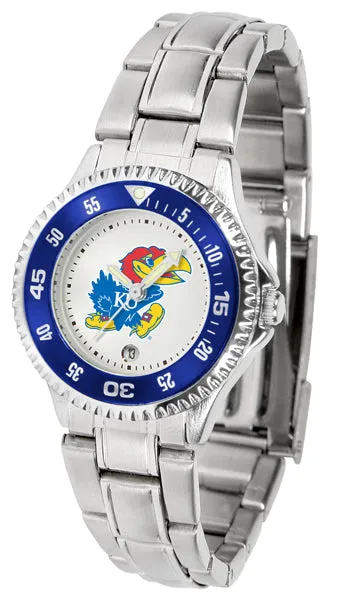 Kansas Jayhawks Competitor Steel Ladies Watch