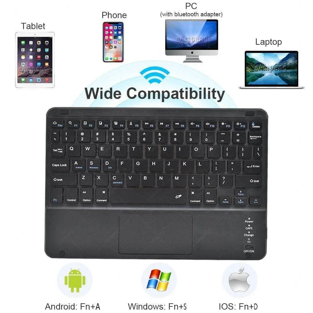 Keyboard Case iPad Air 5 Pen Slot Detachable Magnet Trackpad