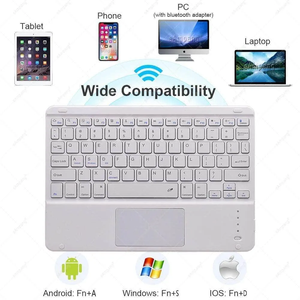 Keyboard Case iPad Air 5 Pen Slot Detachable Magnet Trackpad