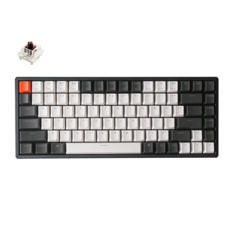 Keychron K2 84 Key Aluminium Frame Hot-Swappable Gateron Mechanical Keyboard Rgb Brown Switches