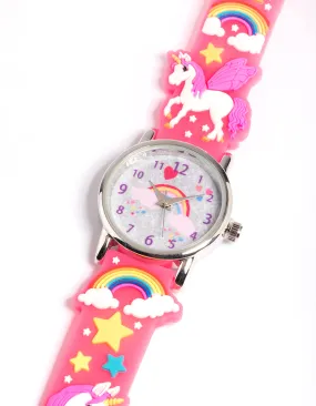 Kids Pink Band Silicone Watch