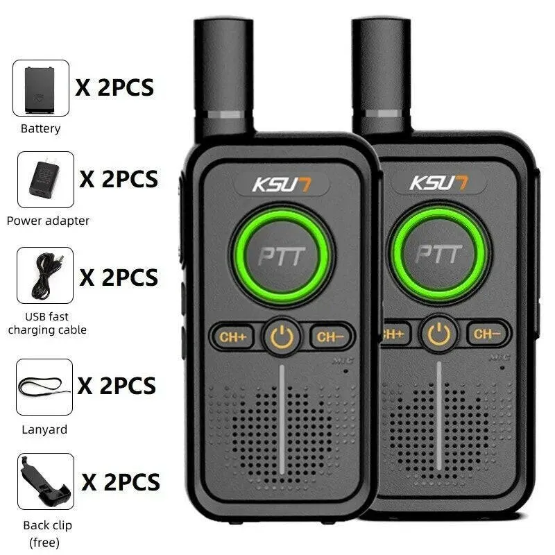 KSUT LTPLUS Walkie Talkie 2 Pieces Two Way Radio Portable UHF Scanner Radio Station For Children Walkie Talkie Mini Slim