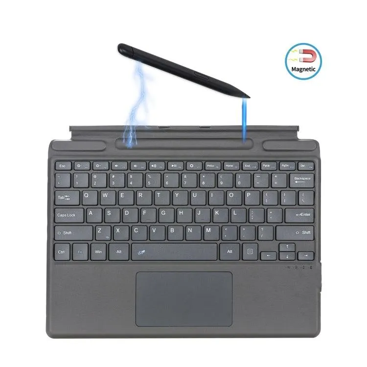 Leather Bluetooth Keyboard Case with Pen Slot for Microsoft Surface Pro 8 / Pro X Tablet