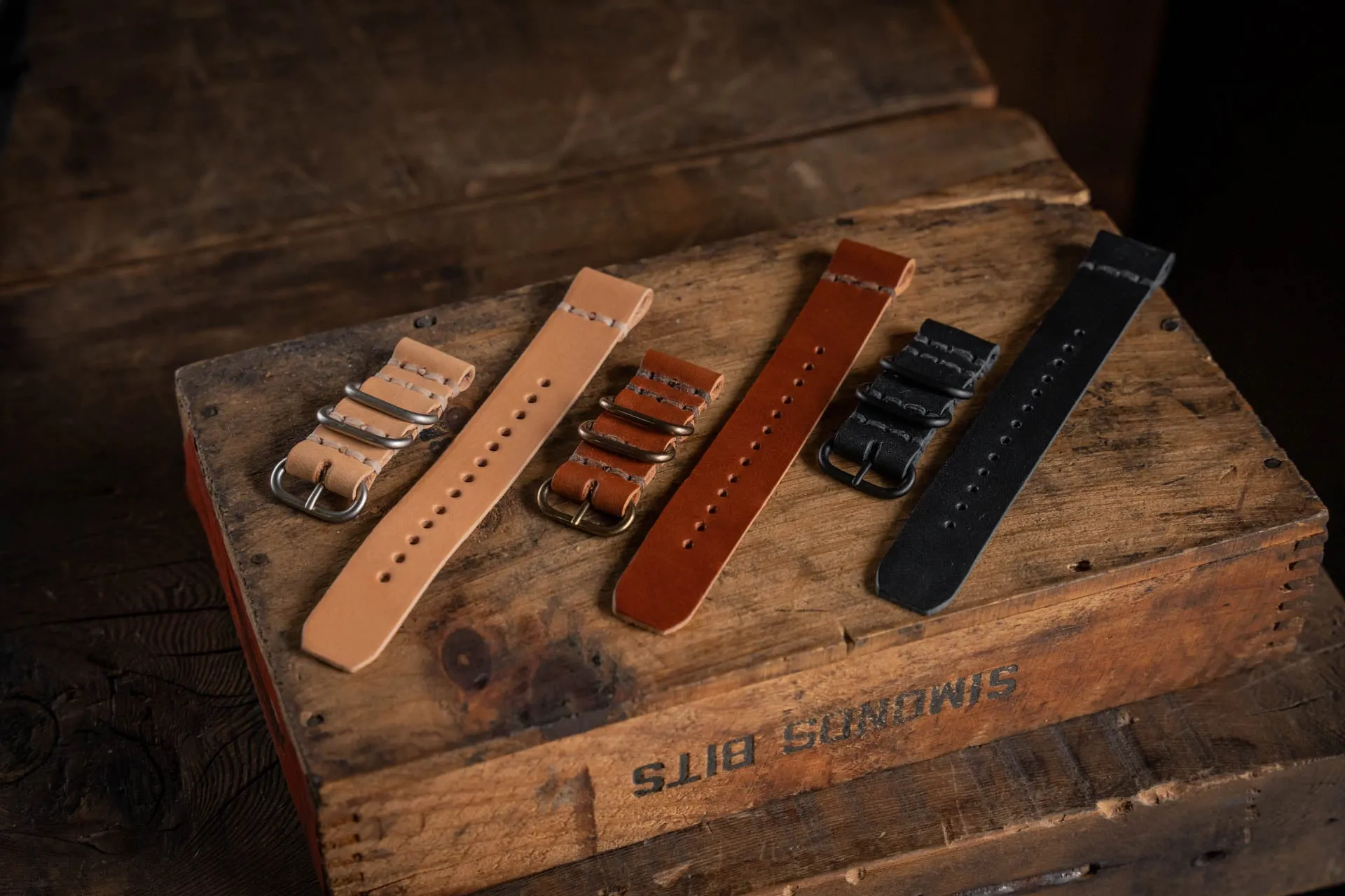 Leather Watch Strap Black