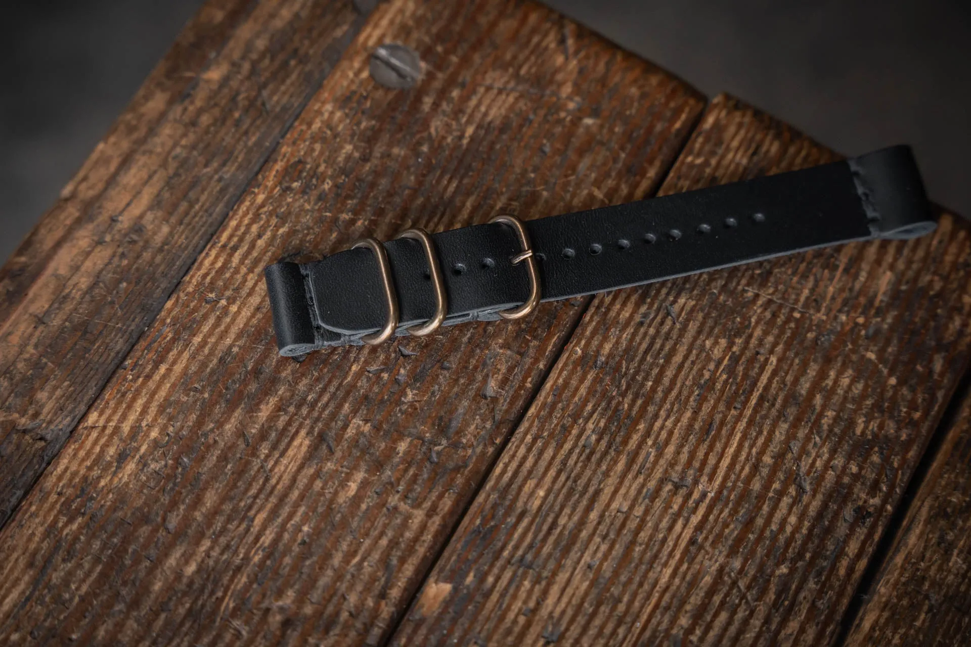 Leather Watch Strap Black