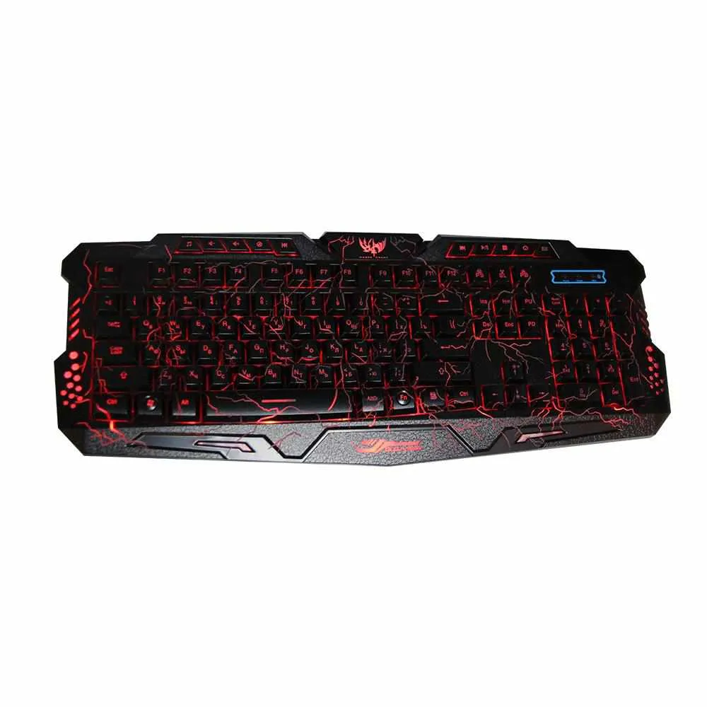 LED Gaming Keyboard with 3 Color Luminous Backlit for Large-Scale Game