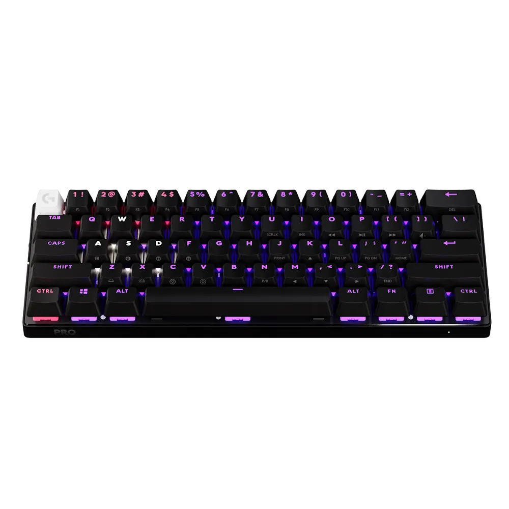 Logitech G Pro X 60 Lightspeed Bluetooth Wireless 60 Percent Keyboard Black (Gx-Brown)