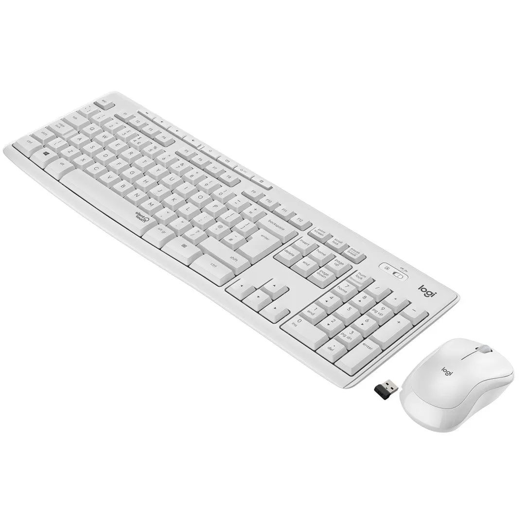 Logitech Mk295 Silent Wireless Combo Keyboard Rf Wireless Qwerty Us International White