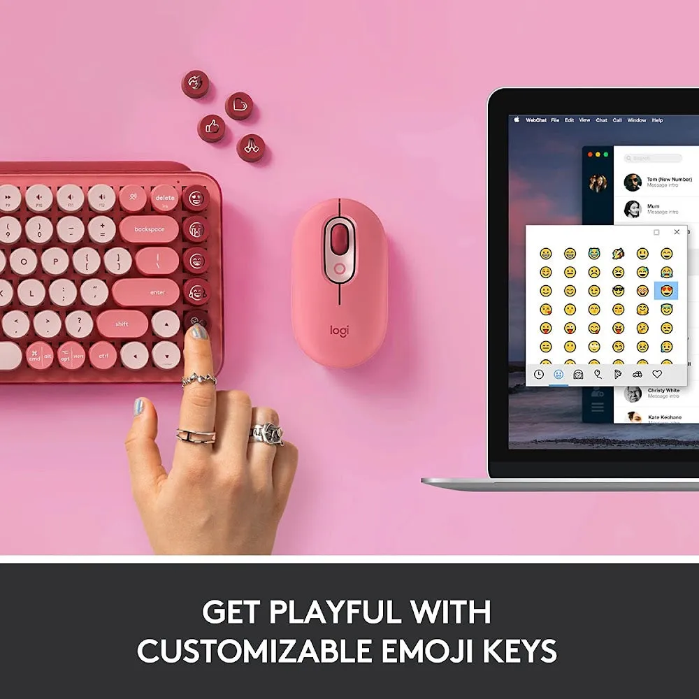 Logitech POP Keys Wireless Mechanical Keyboard With Customizable Emoji Keys