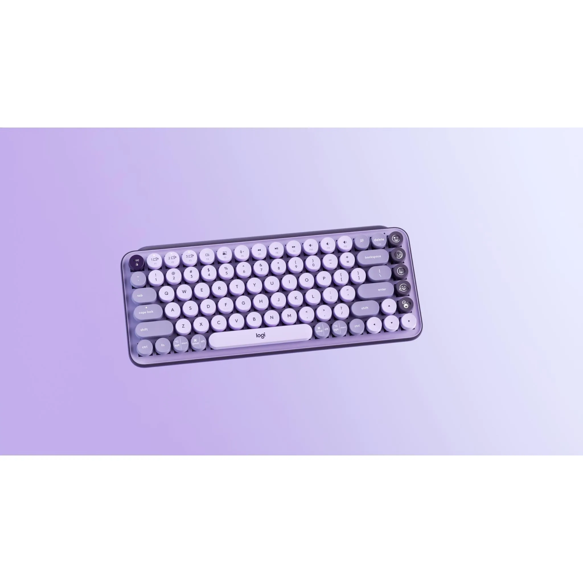 Logitech POP Keys Wireless Mechanical Keyboard with Emoji Keys (Cosmos Lavender)