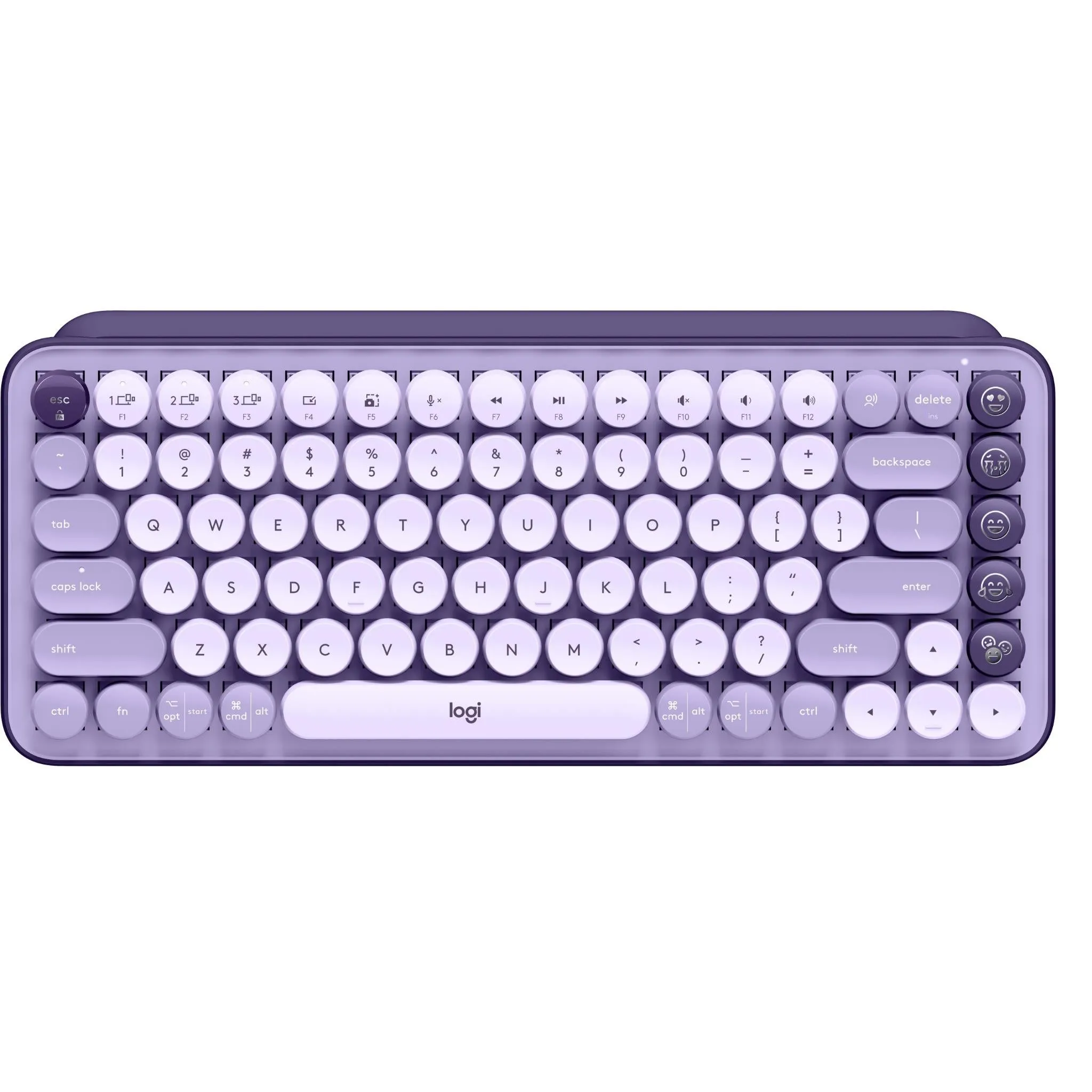 Logitech POP Keys Wireless Mechanical Keyboard with Emoji Keys (Cosmos Lavender)