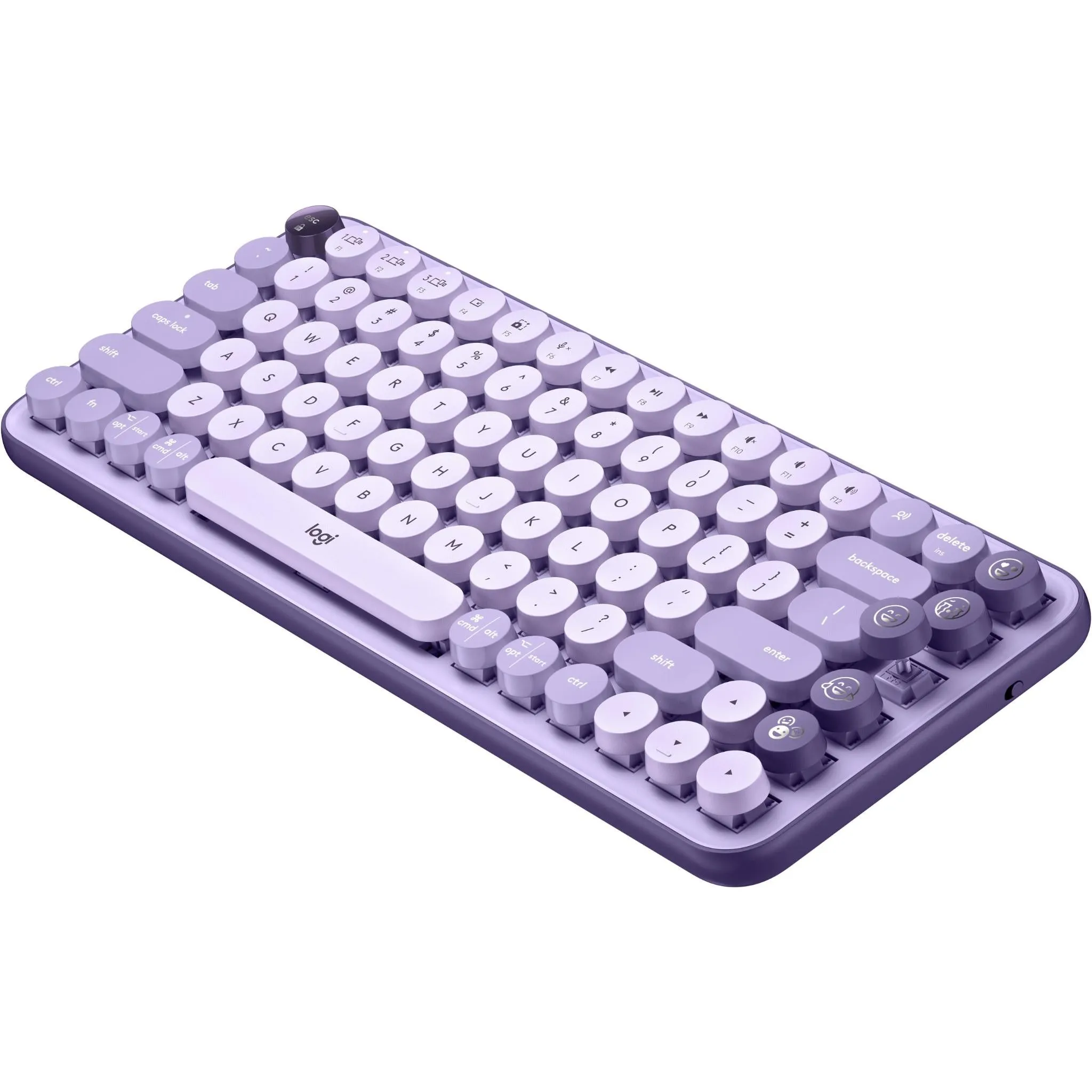 Logitech POP Keys Wireless Mechanical Keyboard with Emoji Keys (Cosmos Lavender)