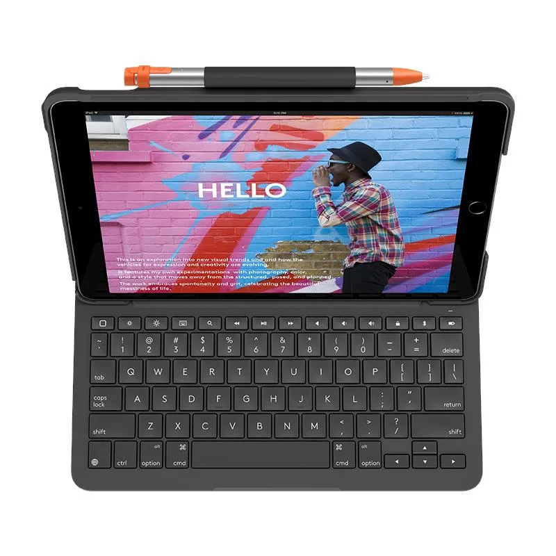 Logitech Slim Folio Keyboard Case for iPad 10.2" [7th/8th/9th Gen] (Graphite)