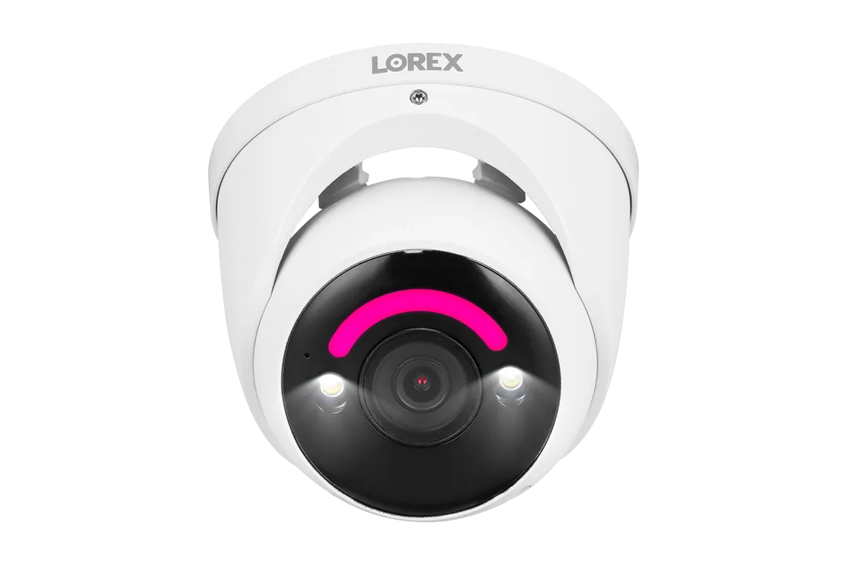 Lorex 4K  Ultra HD 12MP Smart Security Lighting Deterrence Dome AI PoE IP Wired Camera - Open Box