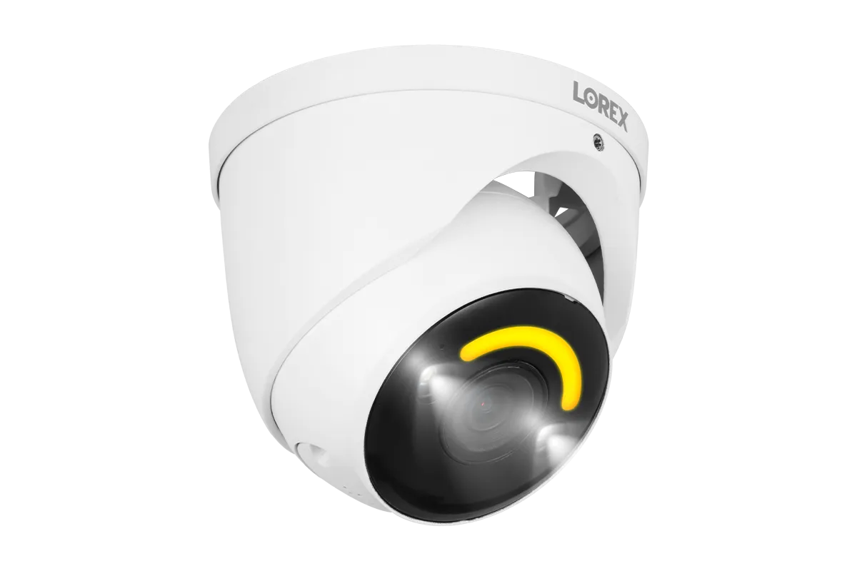 Lorex 4K  Ultra HD 12MP Smart Security Lighting Deterrence Dome AI PoE IP Wired Camera - Open Box