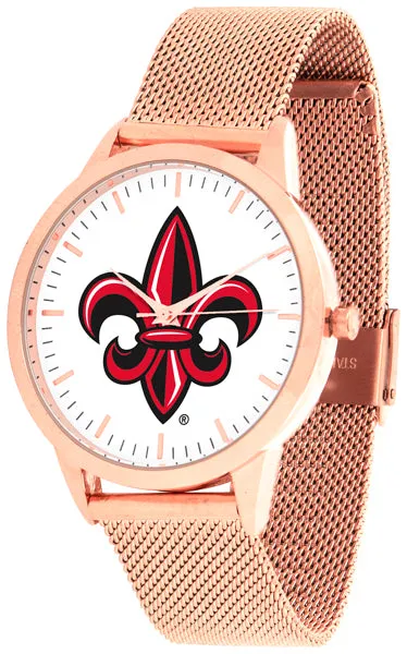 Louisiana Ragin' Cajuns Statement Mesh Band Unisex Watch - Rose